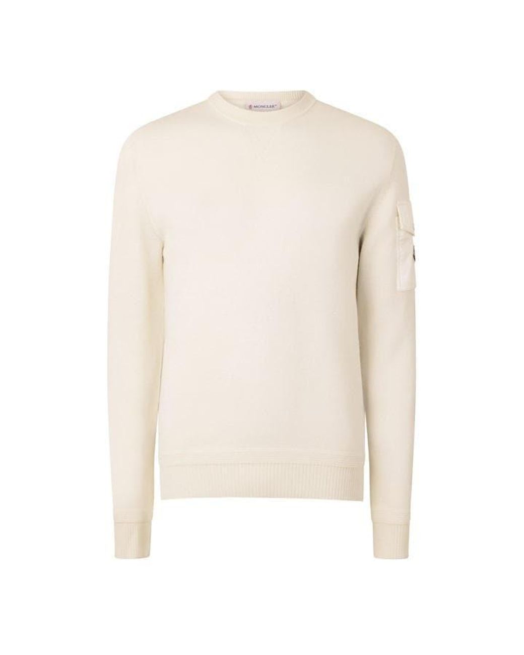 Moncler White Crew Knit Sn64 for men