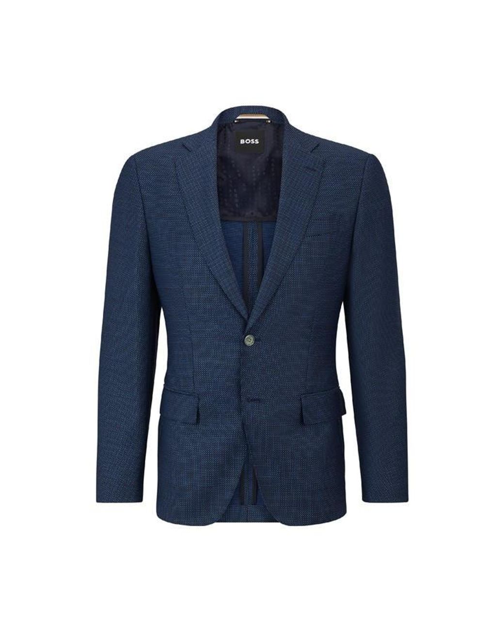 Boss Blue H Hutson Elbow Blazer for men