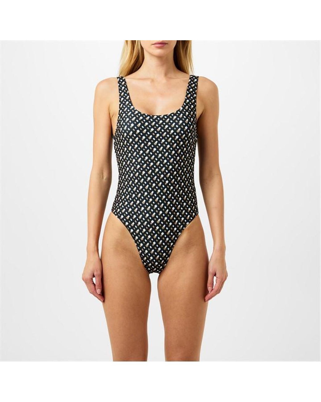 Boss Blue Mimi Scoop Neck Design Swimsuit