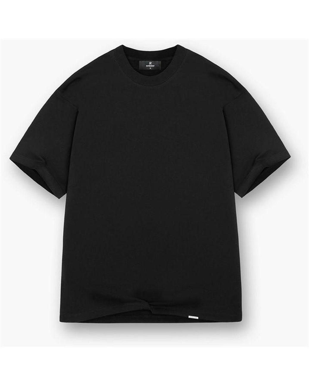 Represent Black Initial Short Sleeve Crew Neck Oversized T-Shirt for men