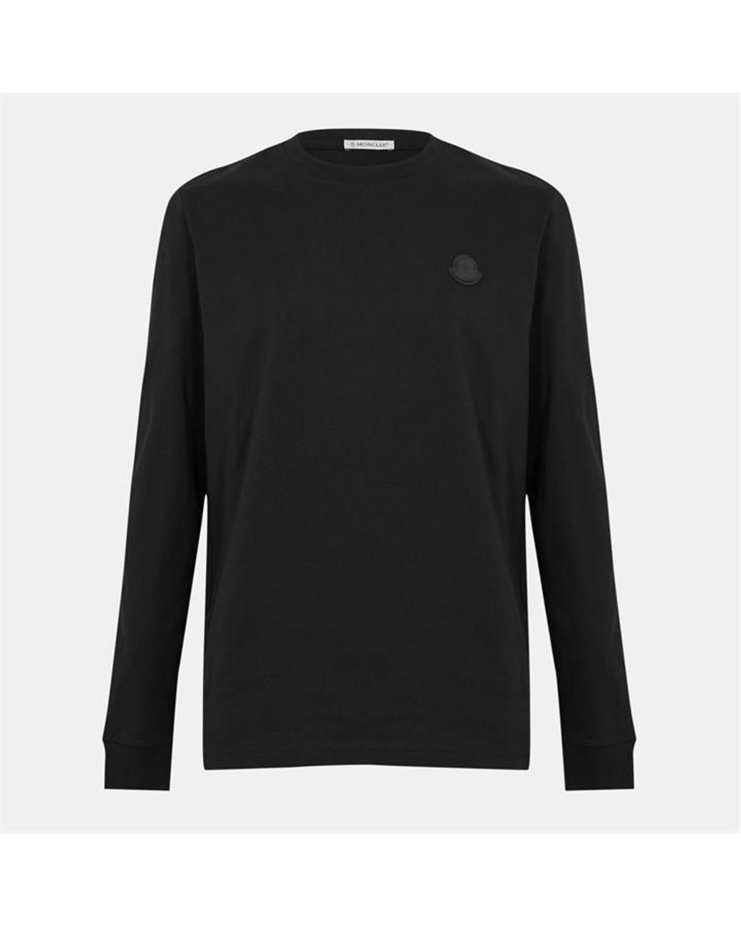 Moncler Black Long Sleeve T-Shirt for men
