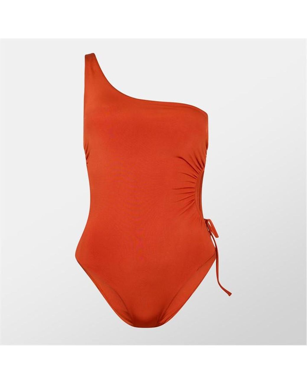 Max Mara Red Canarie Scoop Neck Swimsuit
