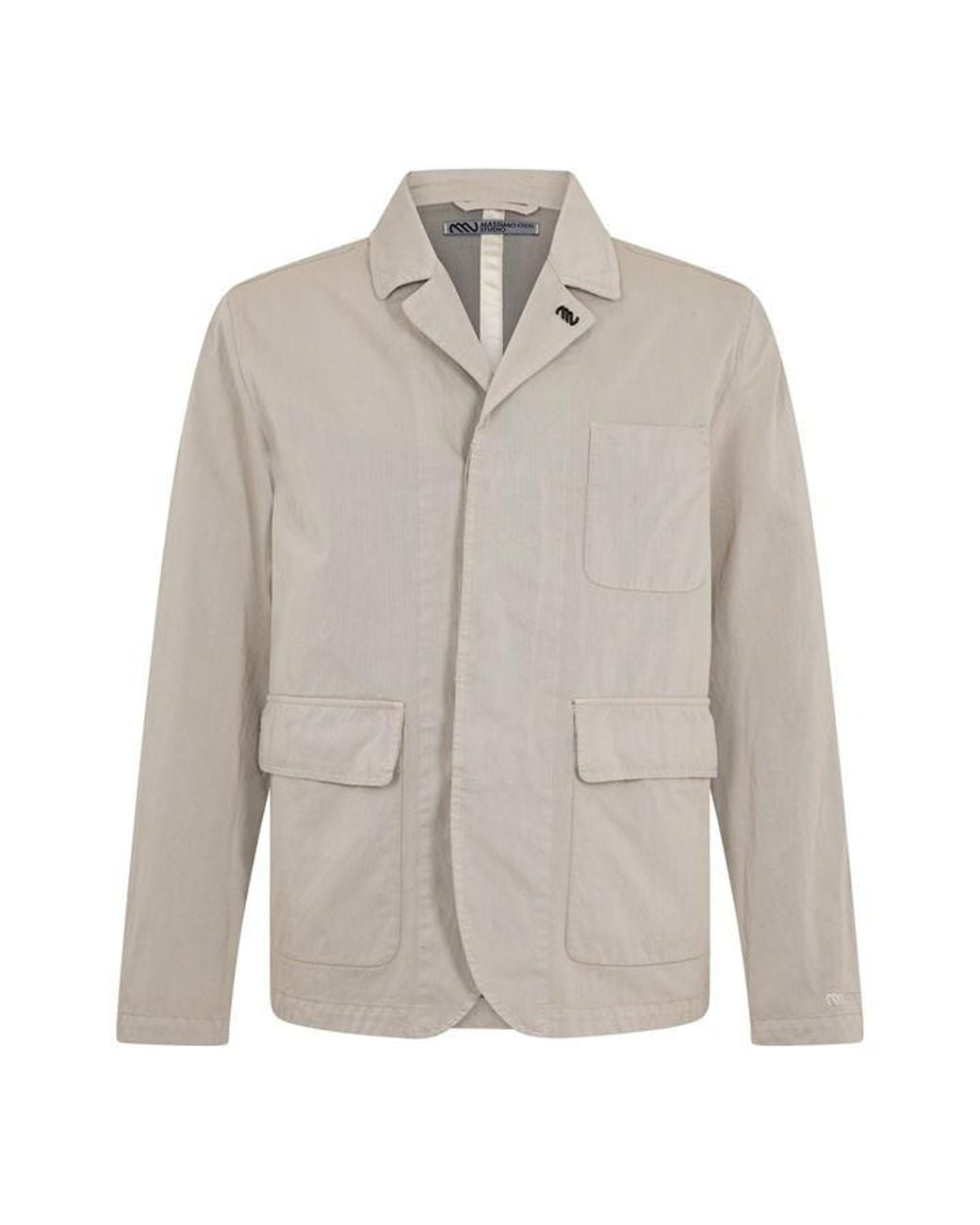 Massimo Osti Studio Gray Gabardine Trench Coat for men