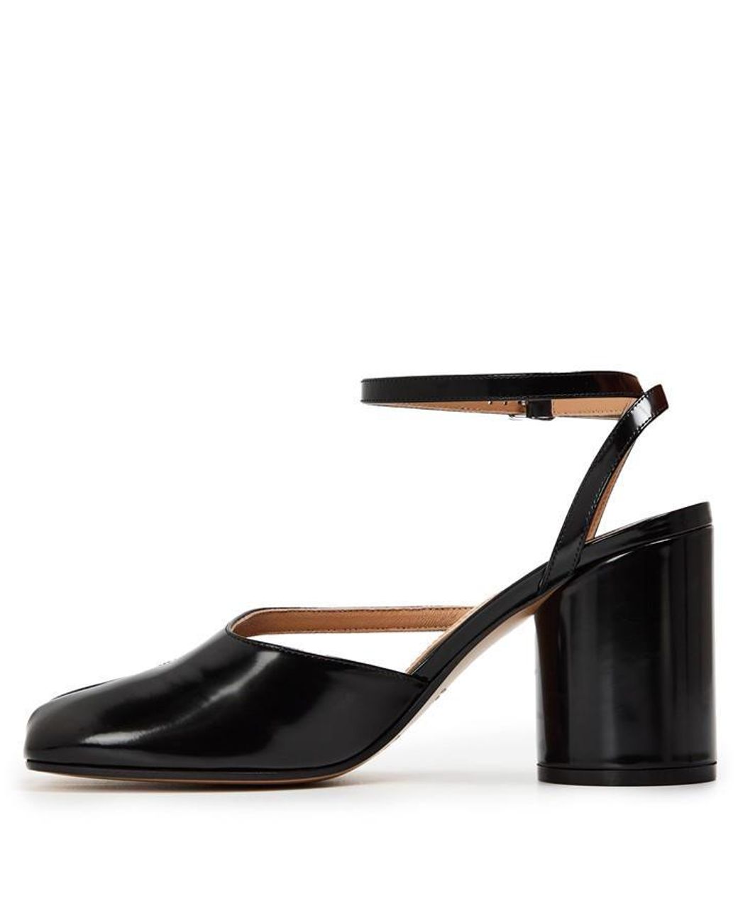 Maison Margiela Black Tabi Sandal Block Court Shoes