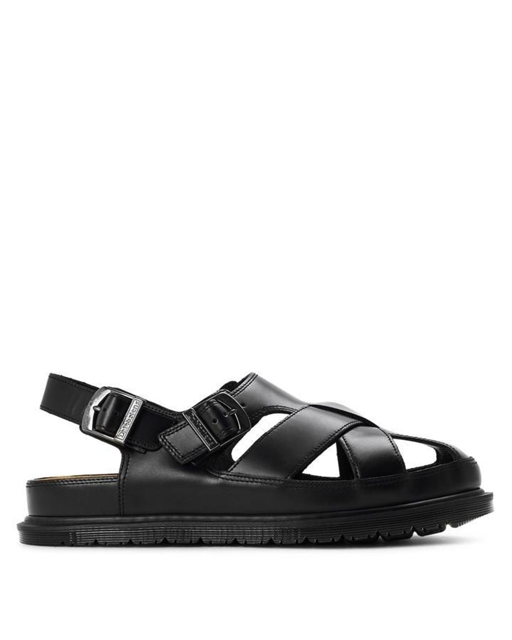 Dr. Martens Black San Fisherman Sandal for men