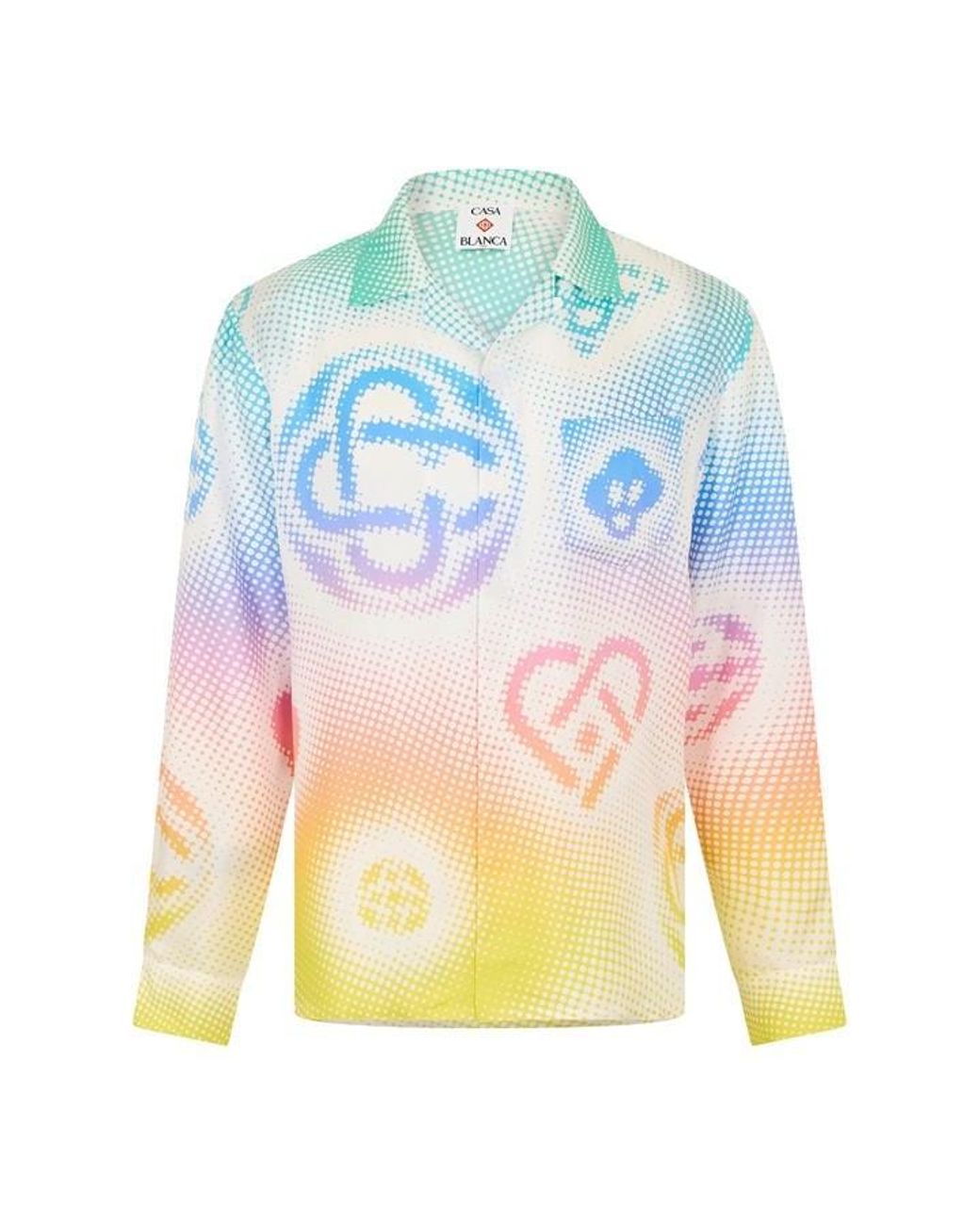Casablanca Yellow Long Sleeve Bowling Shirt for men