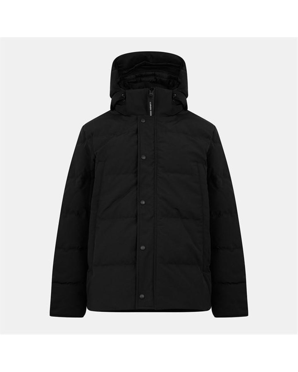 Canada Goose Black Wyndham Water Resistant Duck Down Slim Fit Parka for men