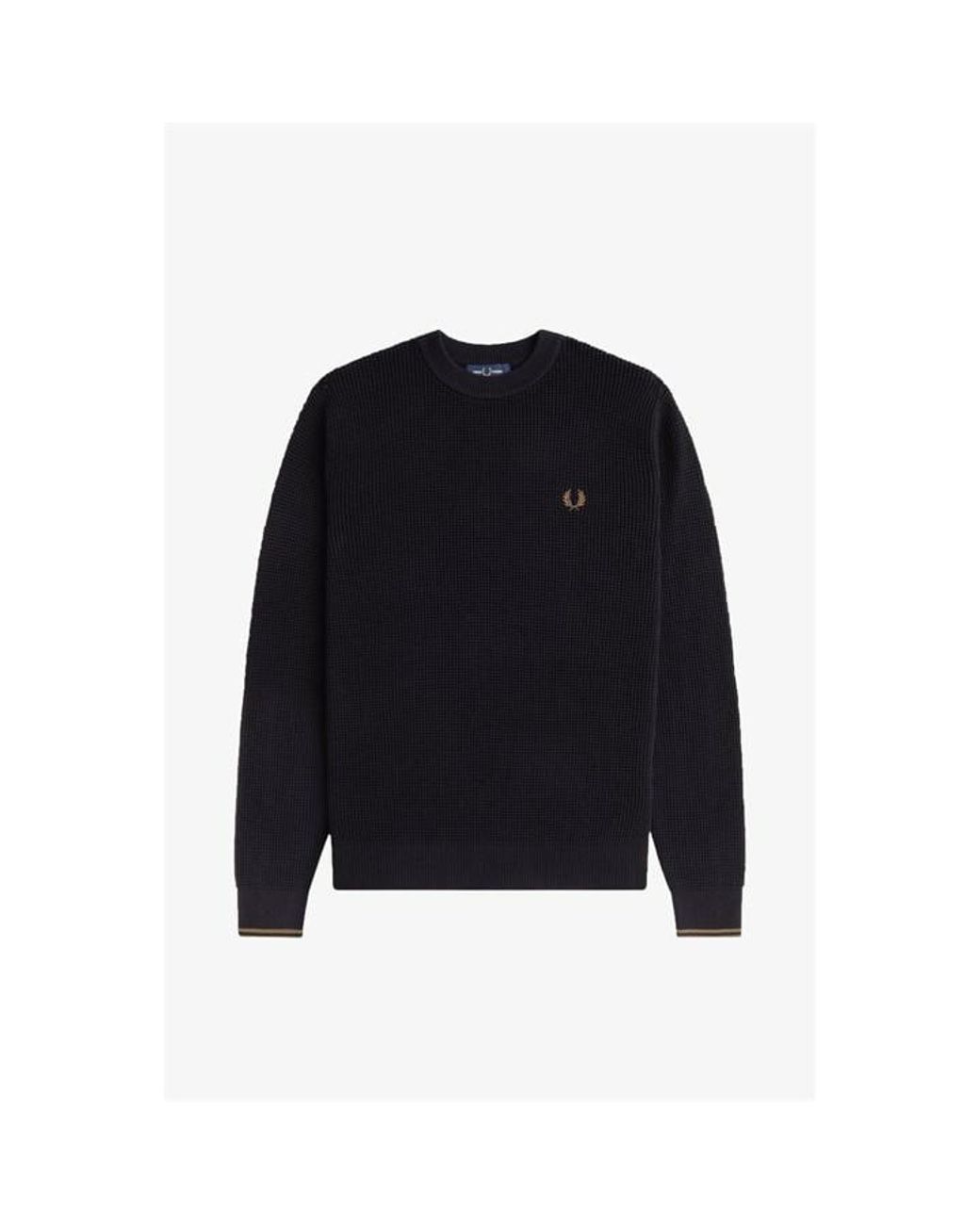 Fred Perry Blue Crew Neck Jumper for men