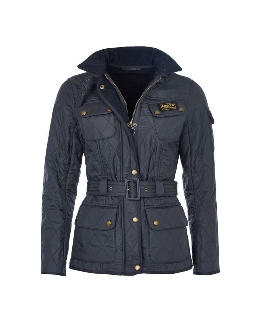 Barbour Blue Polar Windproof Long Sleeve Slim Fit Quilted Jacket