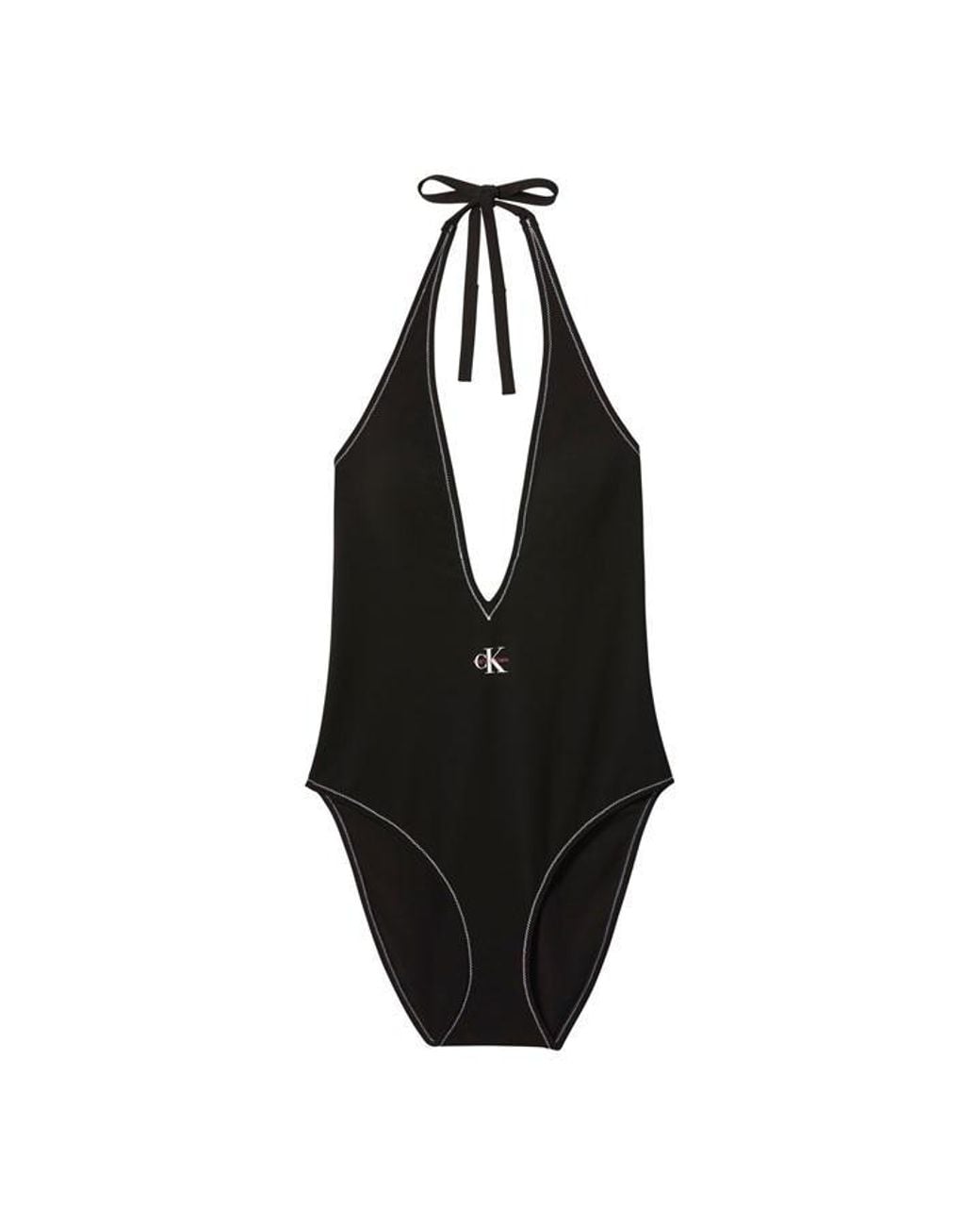 Calvin Klein Black Plunge Swimsuit