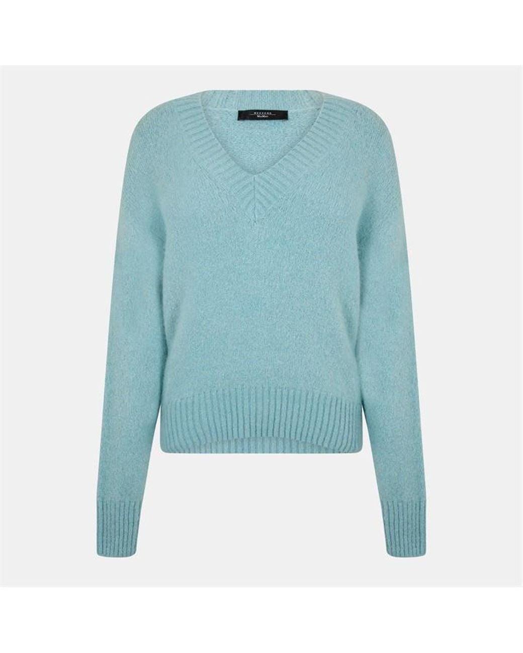 Weekend by Maxmara Blue Visita V-Neck Jumper
