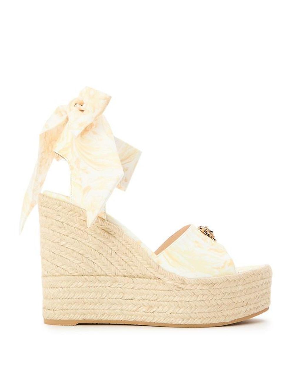 Versace Natural Espadrille Wedges