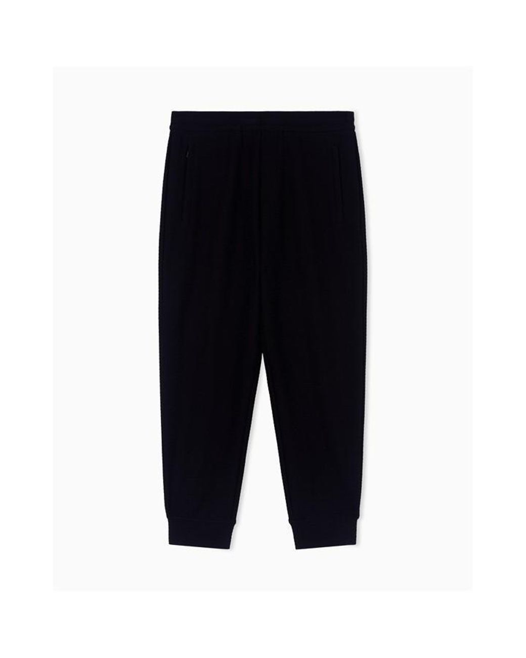 Emporio Armani Black Closed Hem Fleece Joggers for men