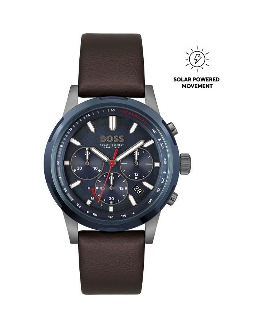 Boss Black Solar-Powered Chronograph Watch with Recycled Materials for men