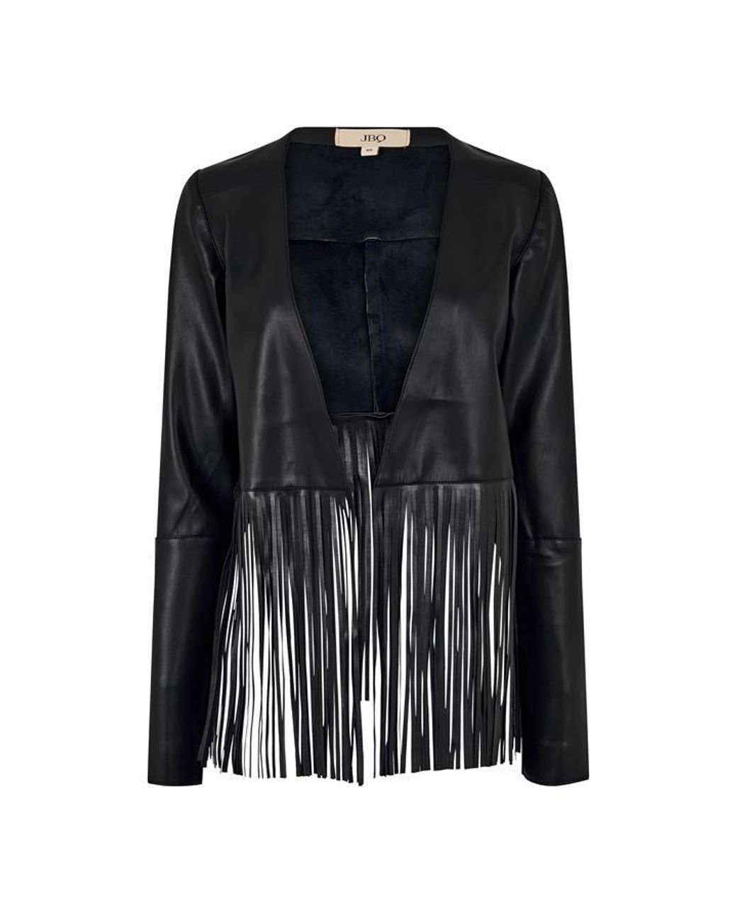 JBQ Black Orion Metal Zip Tailored Leather Jacket