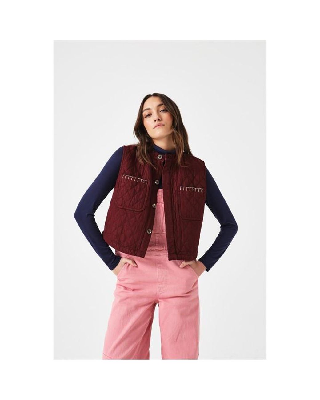 seventy + mochi Red Pablo Gilet