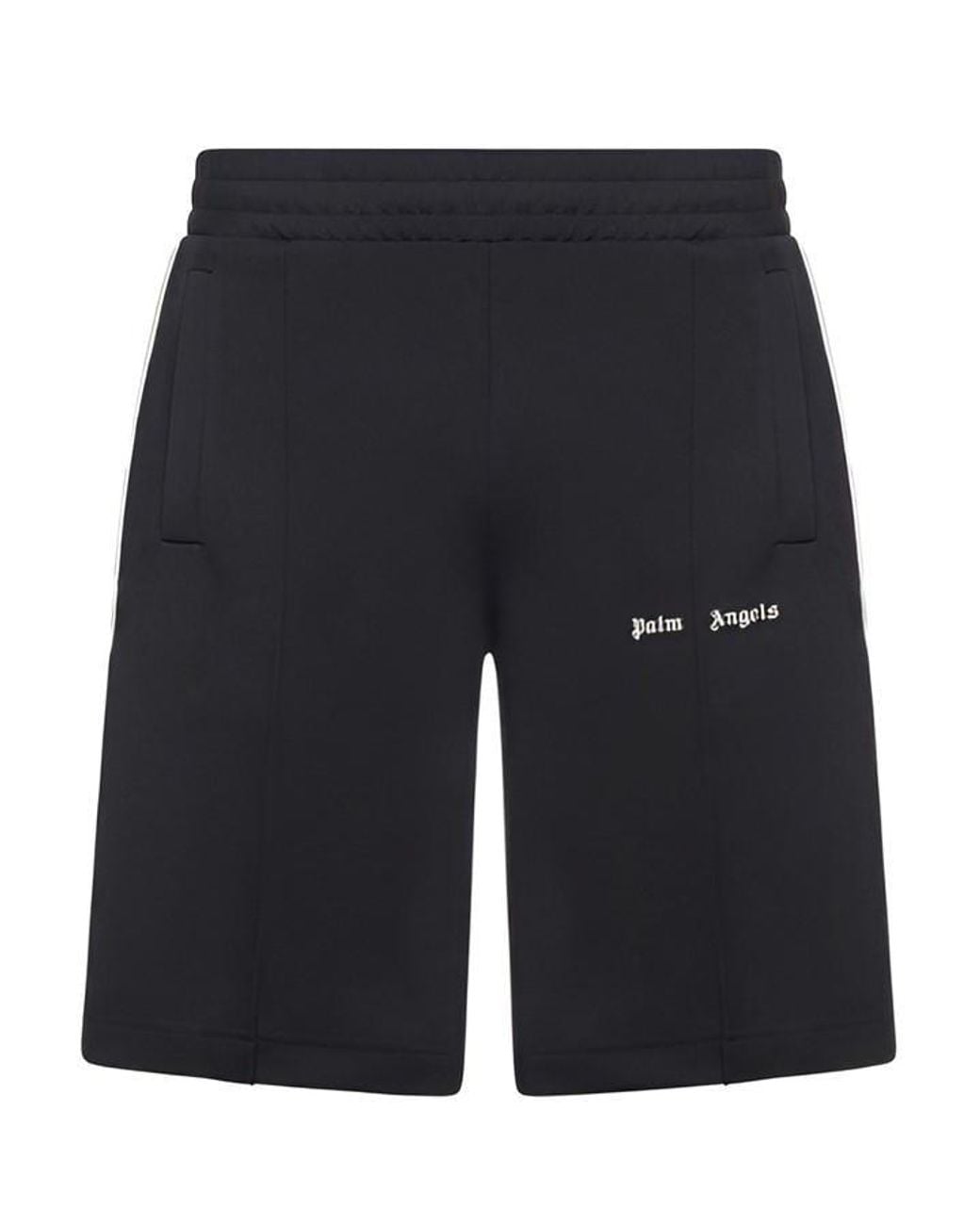 Palm Angels Green Classic Logo Track Fleece Jogger Shorts for men