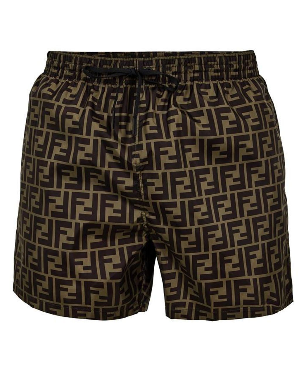 Fendi Black Ff Swim Shorts for men