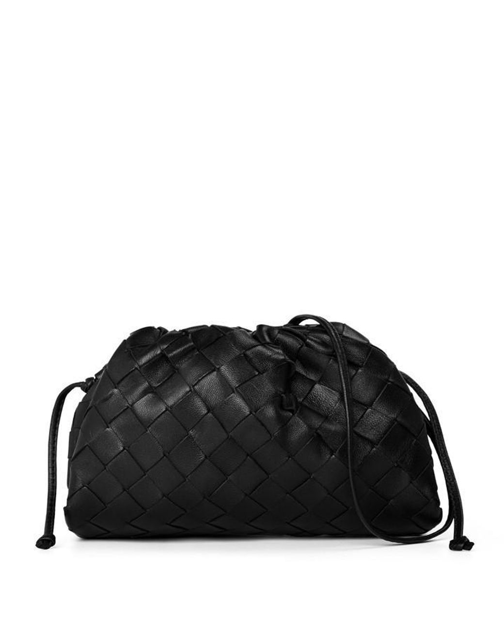 Bottega Veneta Black Mini Woven Pouch
