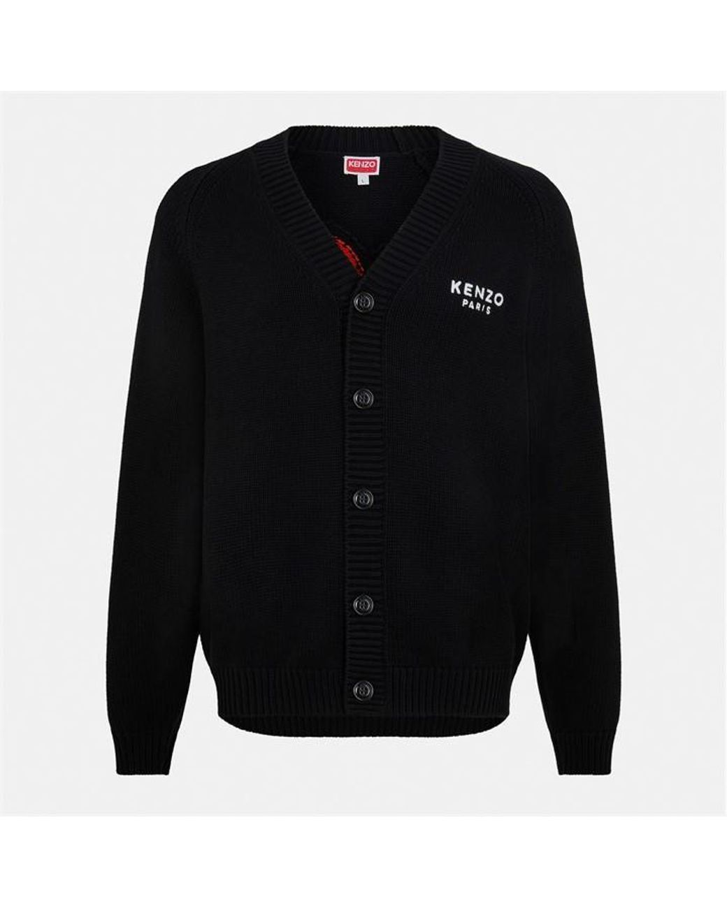 KENZO Black Boke Flower Cardigan for men