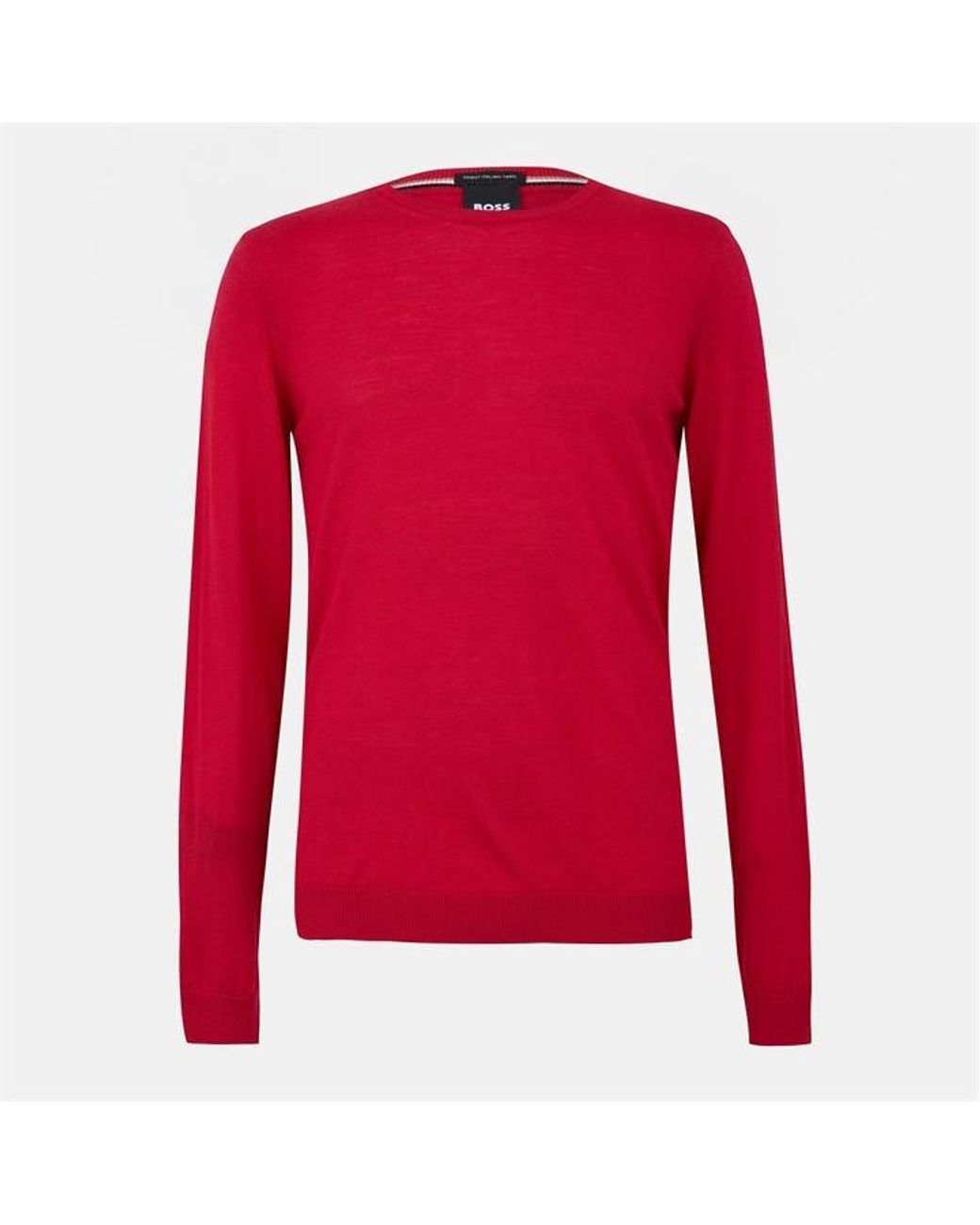 Boss Purple Leno Knit Jumper, Soft Virgin Wool for men
