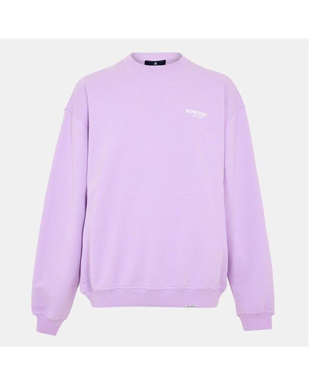 Represent Purple Structured Crew Sweatshirt for men