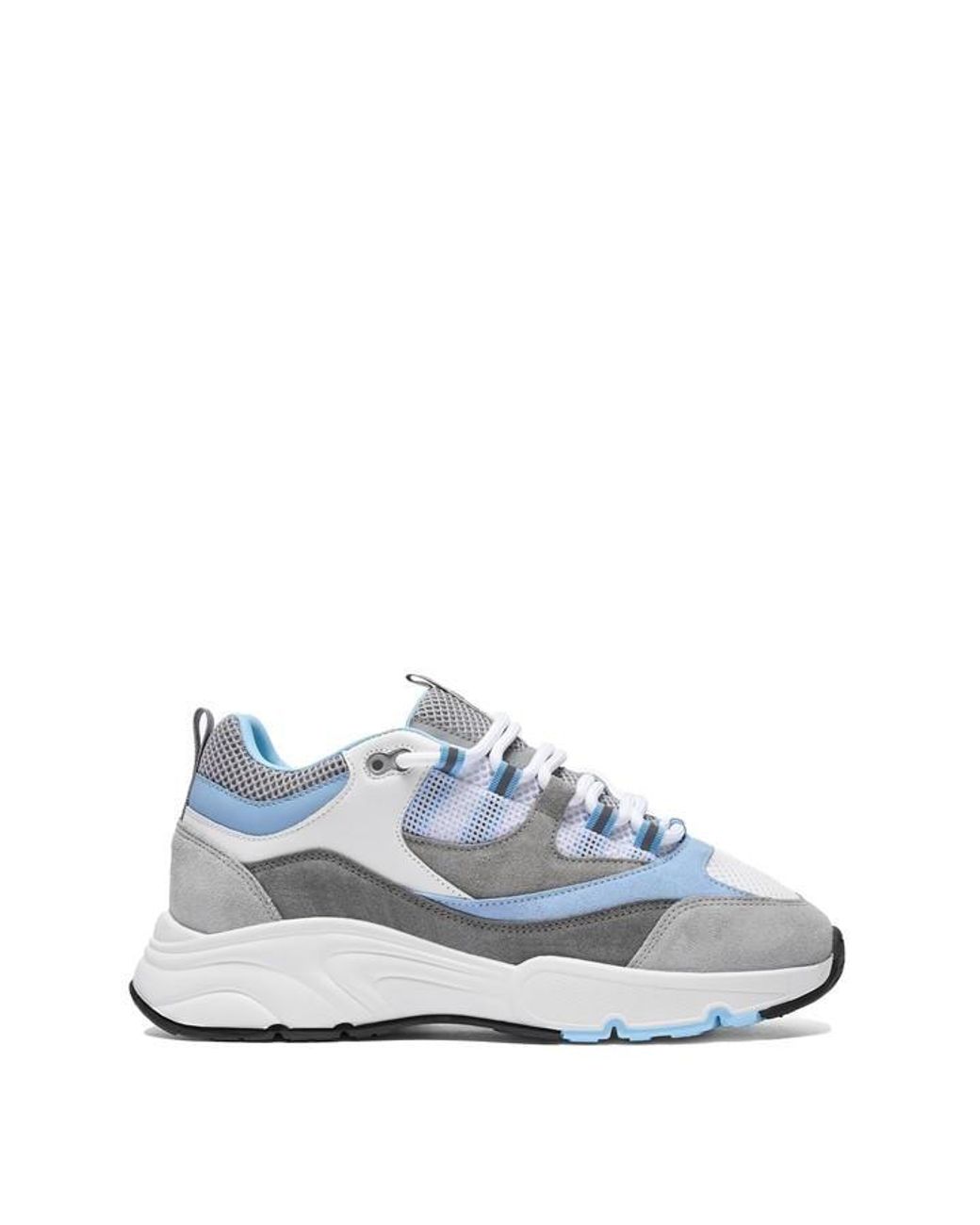 Cleens Blue Aero Leather Trainers for men