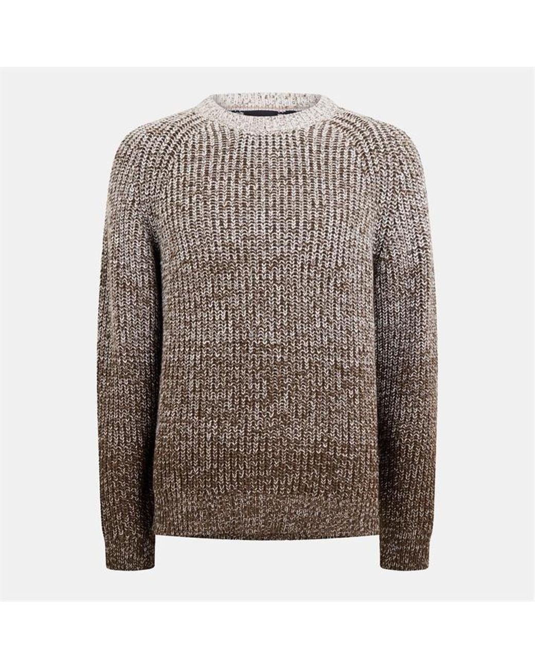 Boss Brown H-Ezrano Structured Crew Neck Jumper for men