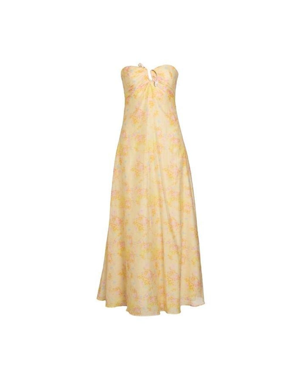 Bardot Metallic Amina Strapless Maxi Dress