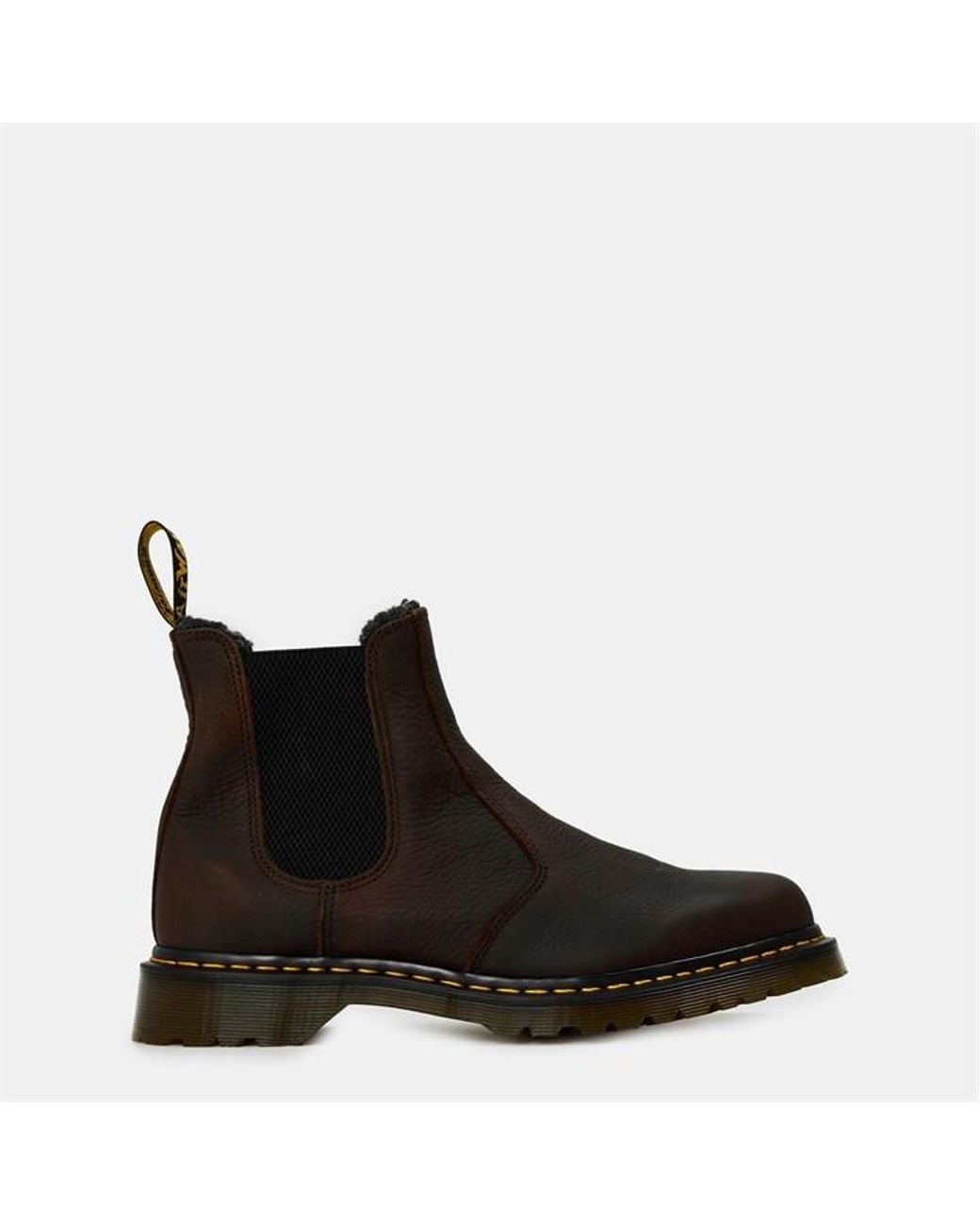 Dr. Martens Black 2976 Faux Fur Lined Chelsea Boot for men