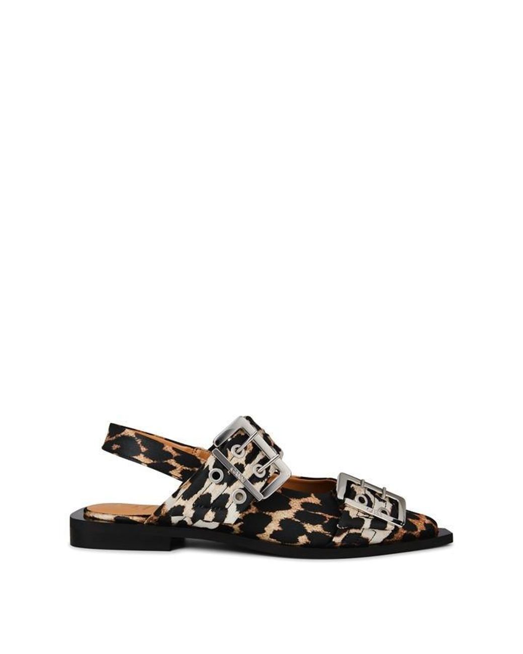 Ganni Black Feminine Buckle Ballerinas