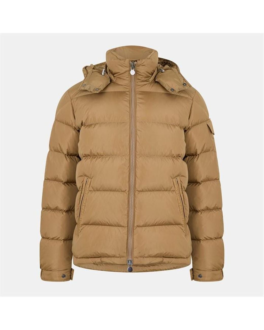 Moncler Natural Maya Down Long Sleeve Short Puffer Jacket for men