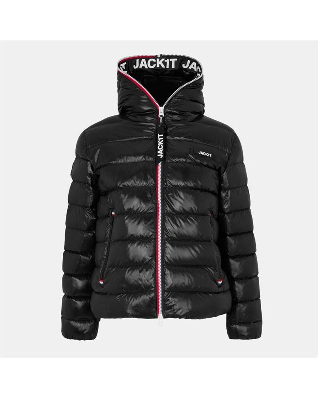Jacket Black Hooded Insulated Medium Puffer Jacket for men