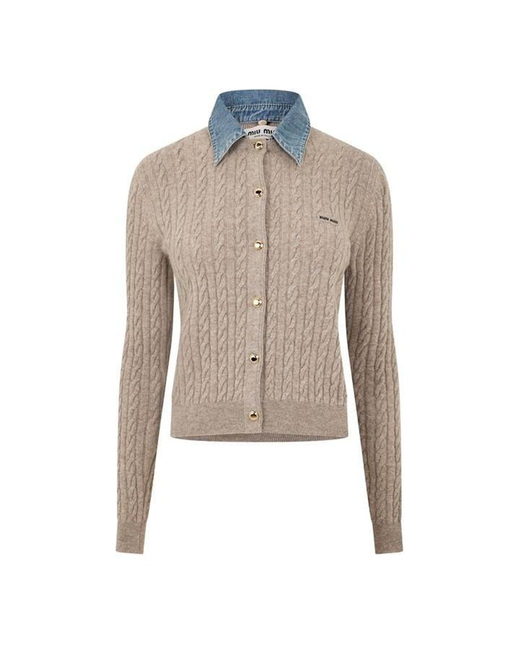Miu Miu Brown Miu Cashmere Chambra Ld64