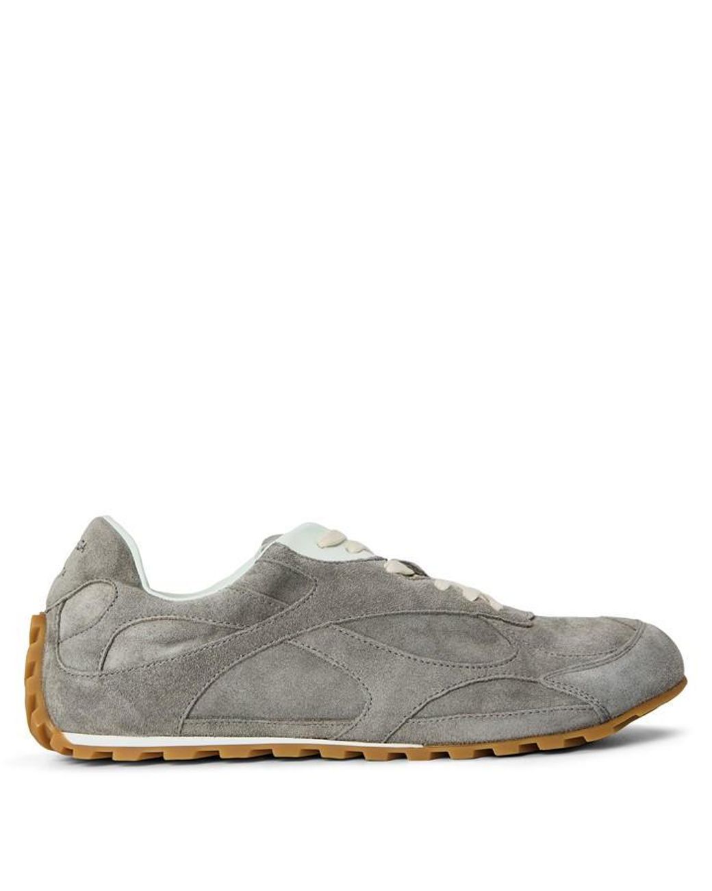 Bottega Veneta Gray Solid Color Low Top Trainers for men