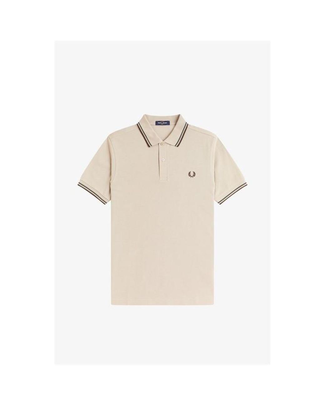 Fred Perry Green Short Sleeve Twin Tipped Polo Shirt for men