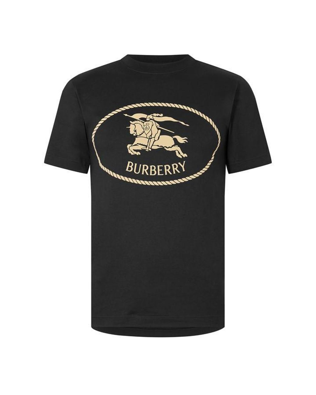 Burberry Black Burb Seth Stamp T-Shirt for men