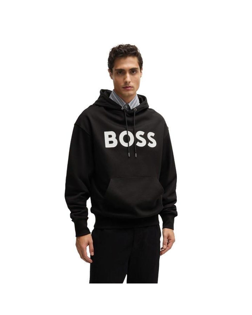 Boss Black Sullivan Short Sleeve Pull Over Hoodie for men