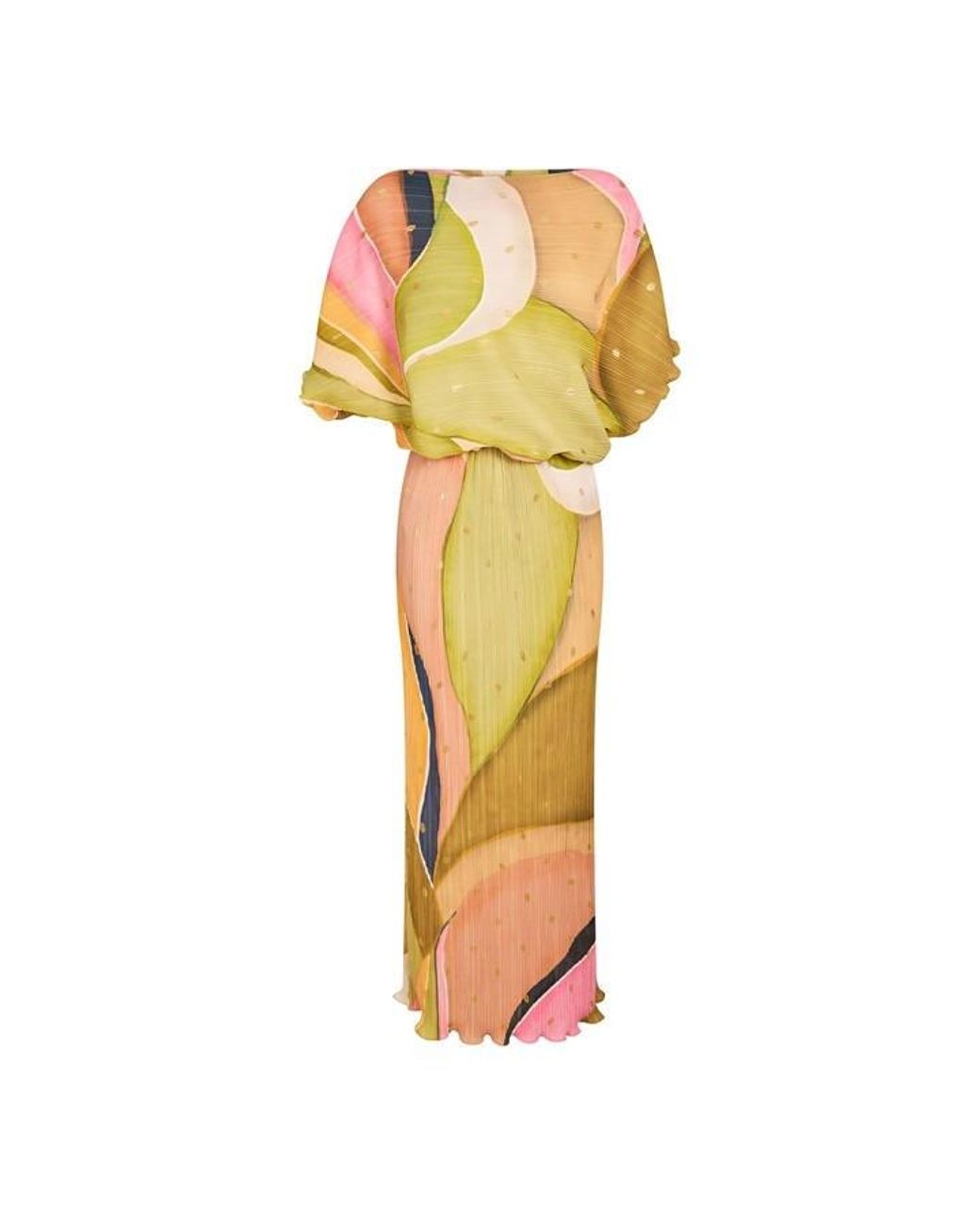 Never Fully Dressed Yellow Tilly Plisse Maxi Dress