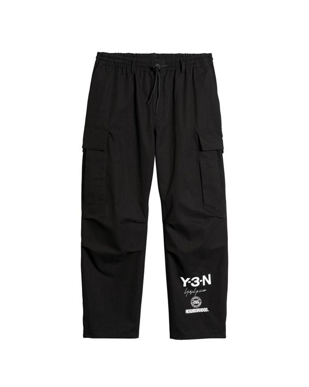 Y-3 Black X Neighborhood Cargo Tracksuit Bottoms for men