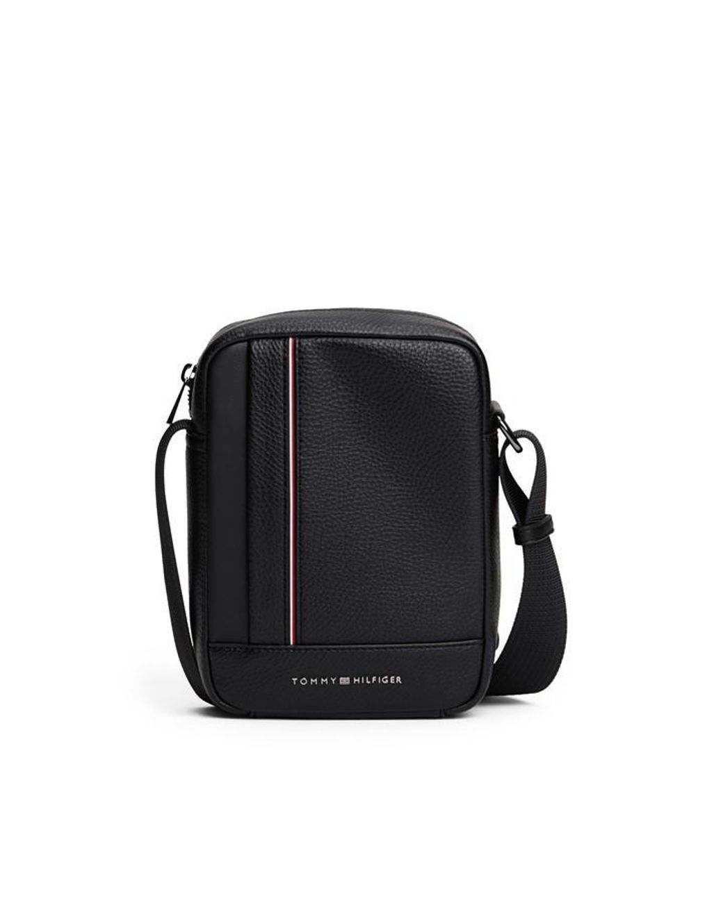Tommy Hilfiger Black Central Mini Reporter Bag for men