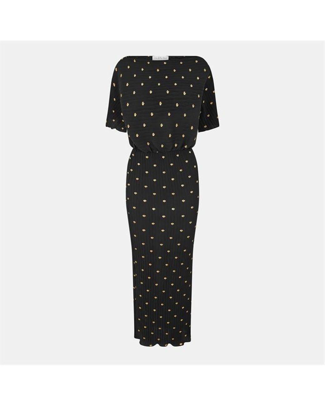 Never Fully Dressed Black Tilly Plisse Maxi Dress