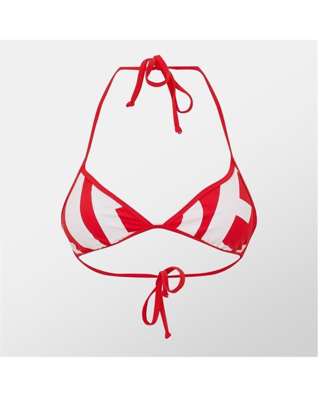 DIESEL Red Triangle Cup Adjustable Tie Bikini
