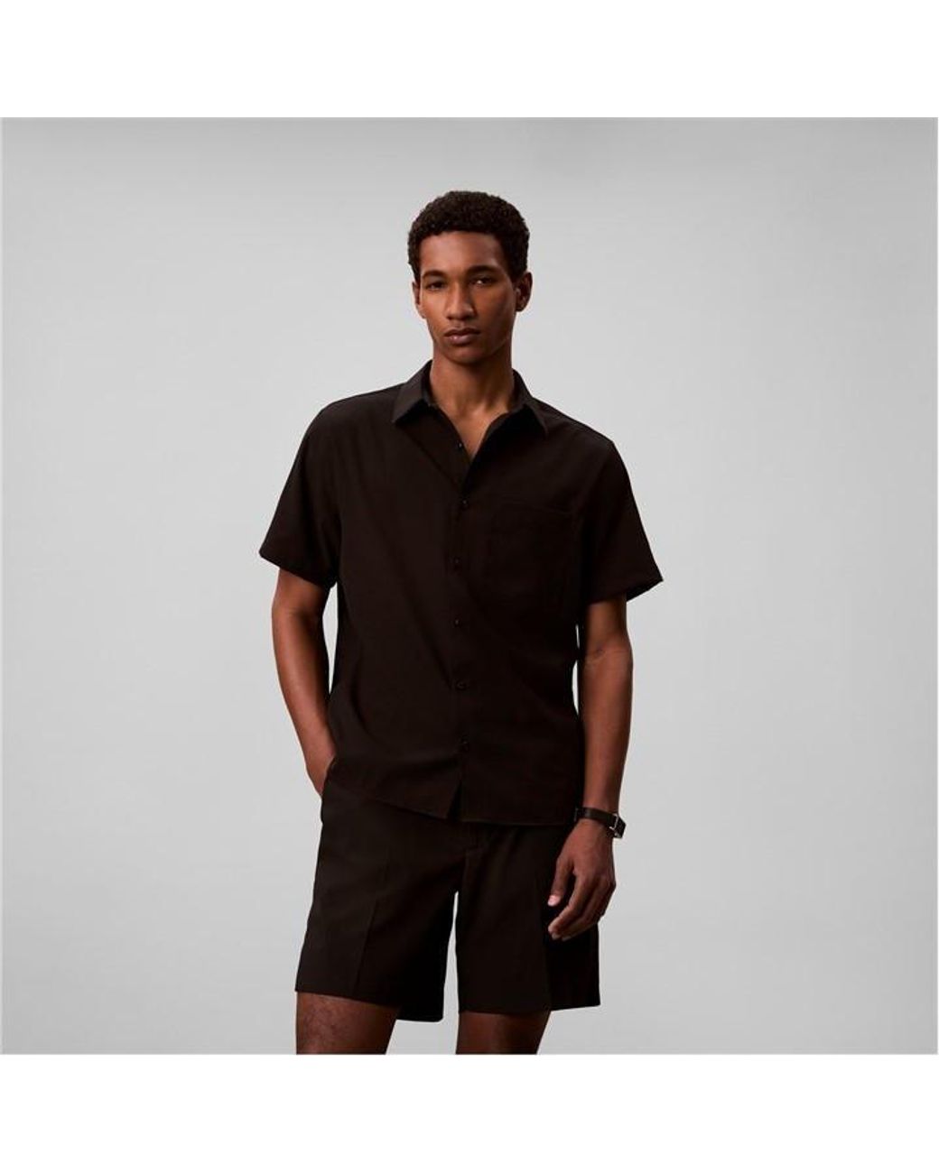 Calvin Klein Black Chino Shorts for men