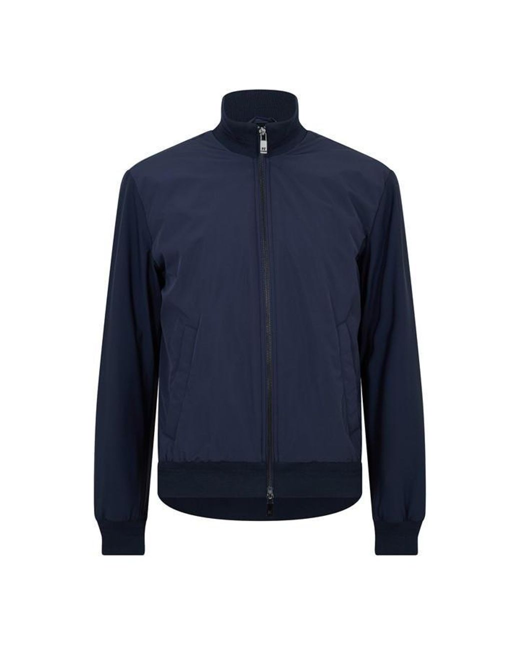 Pal Zileri Blue Zip Bomber Jacket for men