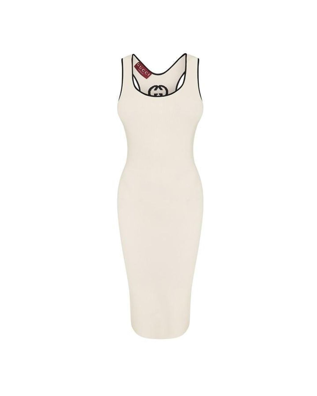 Gucci White Bk Logo Maxi Dress