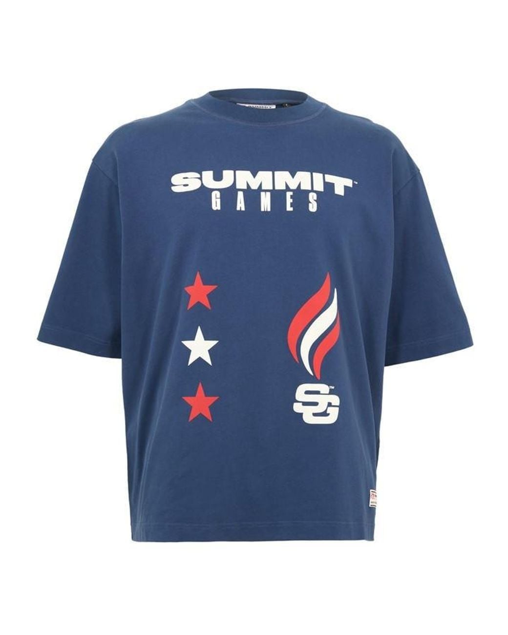 SUMMER GAMES Blue Champion Tee Oversized Fit Oversized T-Shirt for men