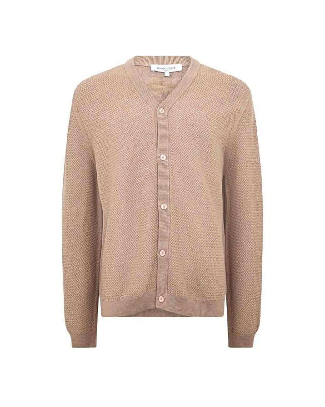 Maison Kitsuné Brown Tex Merino Cardigan for men