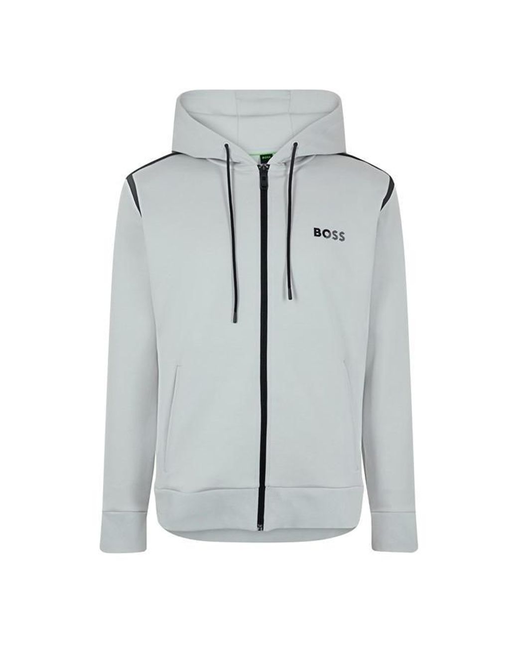Boss Gray Saggy Tape X Zip-Up Hoodie for men