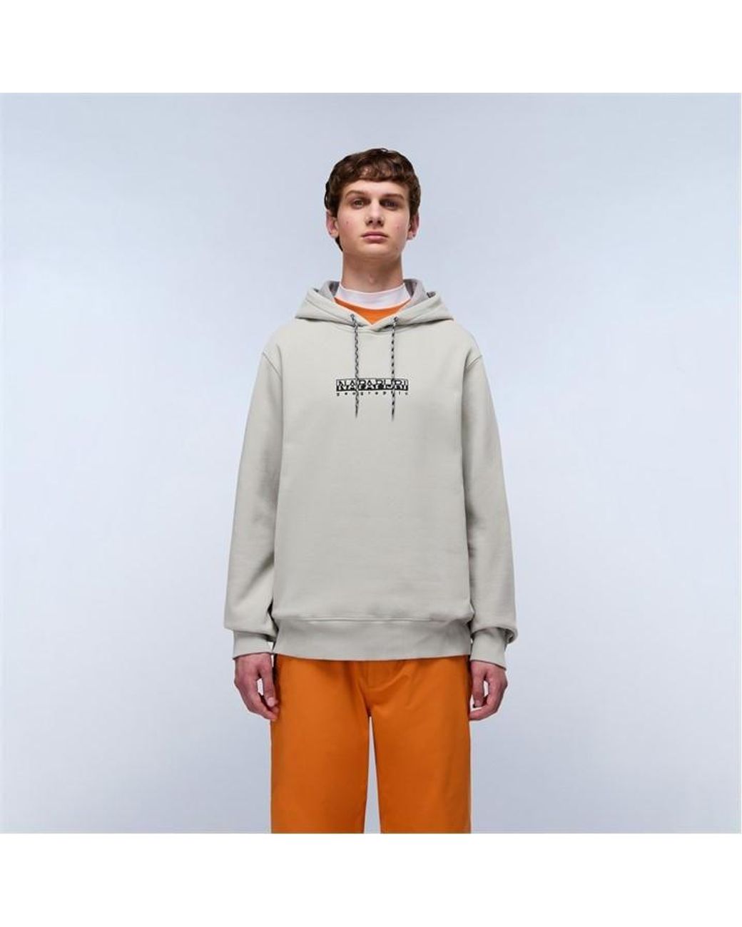 Napapijri Gray Fiemme Hoodie for men